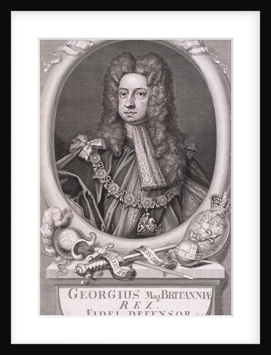 Oval portrait of George I, King of Great Britain by George Vertue