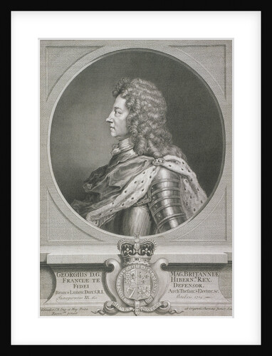 Oval portrait of George I, King of Great Britain by J Chereau