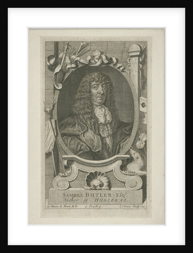 Samuel Butler in wig and robes by George Vertue