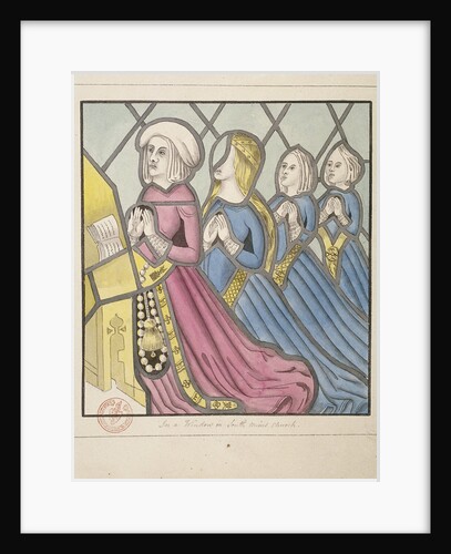 Detail of a stained glass window, St Giles, South Mimms, Hertfordshire by Anonymous