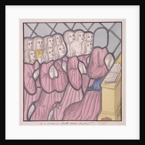 Detail of a stained glass window, St Giles, South Mimms, Hertfordshire by Anonymous