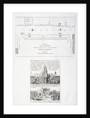 The destruction of the Cheapside Cross, London by Anonymous