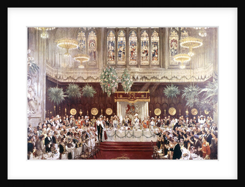 View of the Coronation luncheon for King George V and Queen Mary consort, London by Anonymous