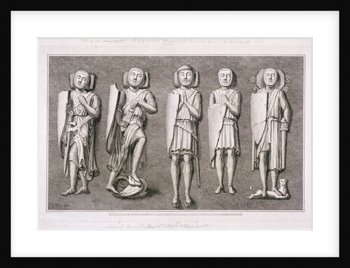 Five effiigies of knights from Temple Church, London by James Basire I
