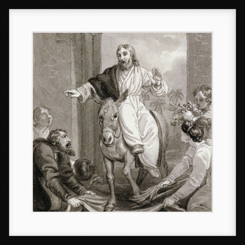 Christ entering Jerusalem, Israel by Henry Corbould