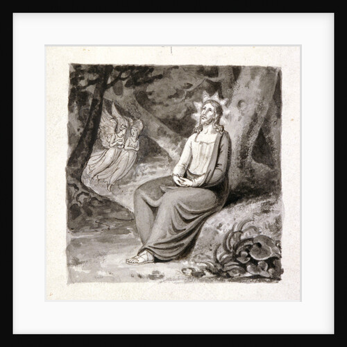 Christ in the Garden with Angels by Corbould Family