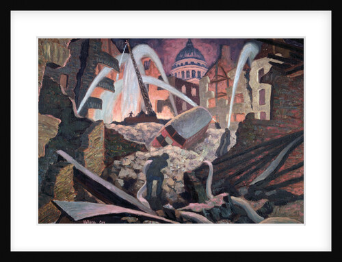 Bombed ruins near St Paul's by James Robert Wallace Orr