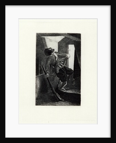 Elizabethan soldier shot by Charles Samuel Keene