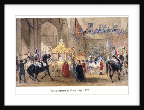 Queen Victoria at Temple Bar, London by Henry Warren