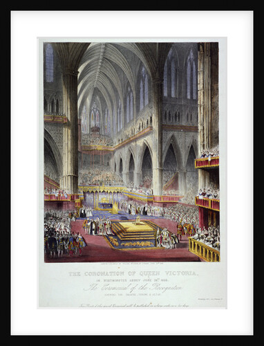 Coronation of Queen Victoria in Westminster Abbey, London by Anonymous