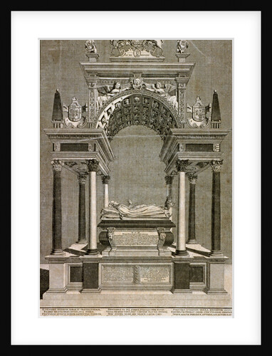 The monument to Mary, Queen of Scots in Westminster Abbey, London by James Cole