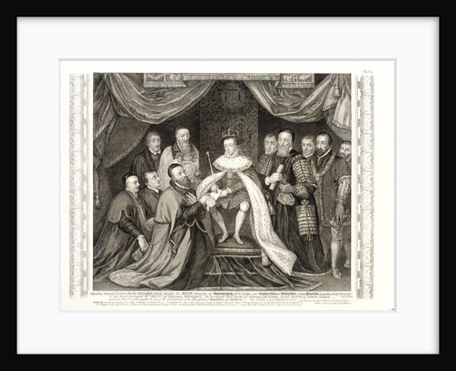 King Edward VI signing a charter, 1552 by George Vertue