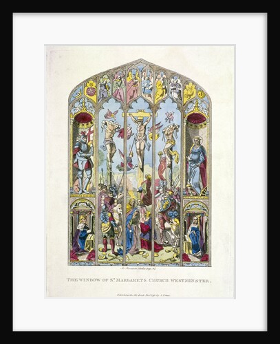 East window in St Margaret, Westminster, depicting the crucifixion, London by Anonymous