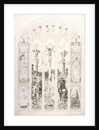 East window in St Margaret, Westminster, depicting the crucifixion, London by John Wright