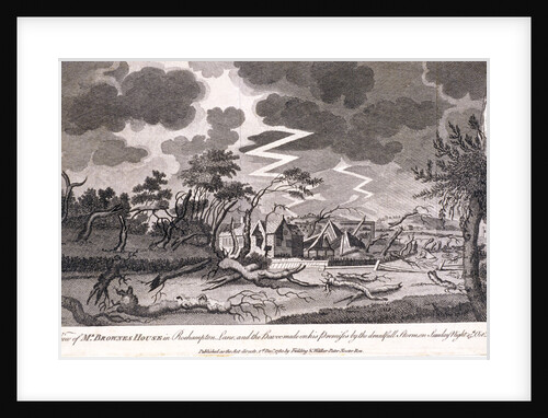 Lewis Brown's house during the storm on the night of 15th October, Roehampton by Anonymous