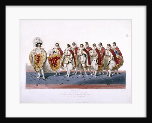 King George IV in his royal robes wearing a cap of estate by Edward Scriven