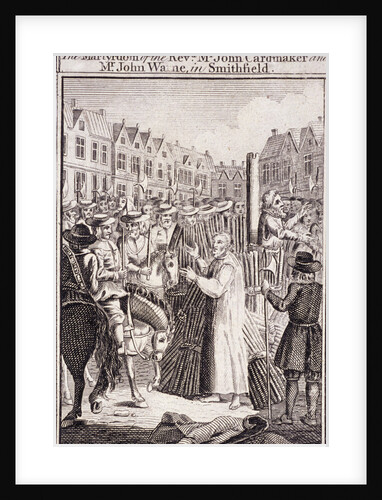 The execution of John Cardmaker and John Warne at Smithfield, 1555 by Anonymous