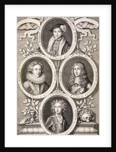 Edward VI, Henry and William, Dukes of Gloucester, and Henry, Prince of Wales by Simon Gribelin