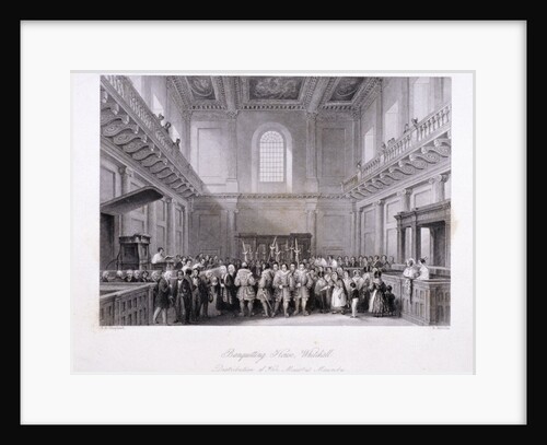 Interior view of the Banqueting House at Whitehall, Westminster, London by Harlen Melville