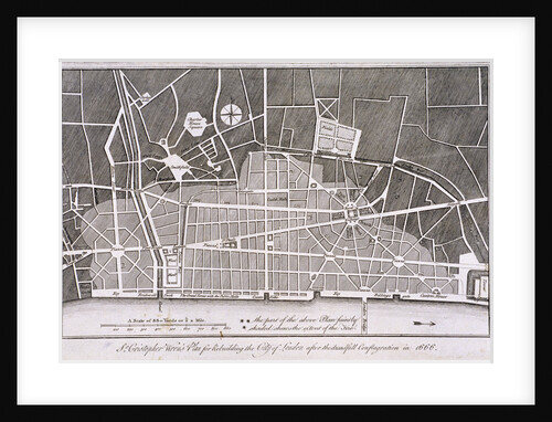 Proposed plan for the rebuilding of the City of London after the Great Fire in 1666 by Anonymous