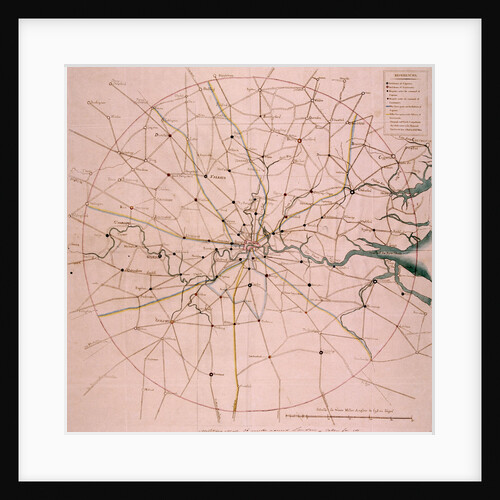 Military map of a thirty six mile area around London by Anonymous