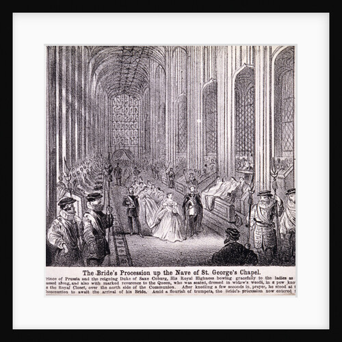 Princess Alexandra processing up the nave of St George's Chapel, Windsor Castle by Anonymous