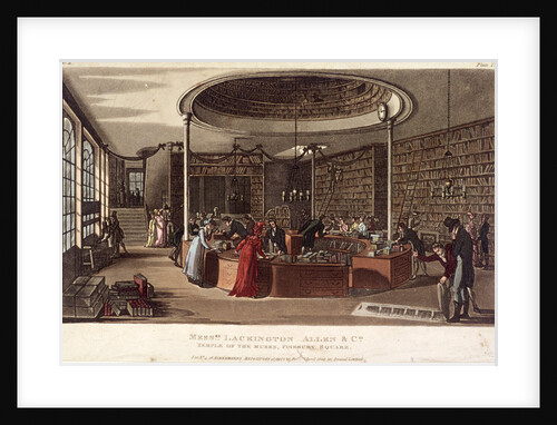 Interior view of the Temple of the Muses bookshop, Finsbury, London by Anonymous