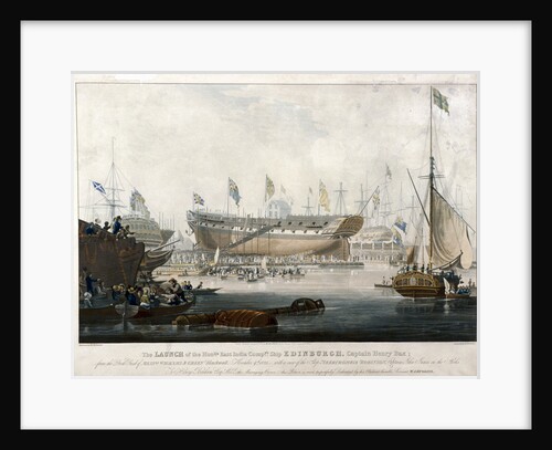 Launch of the East India Company's ship, the 'Edinburgh' in 1825 by Edward Duncan