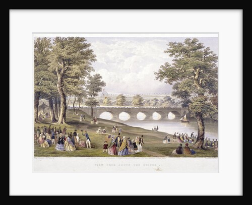 View from the bridge on the Serpentine towards Crystal Palace, London by Day & Son