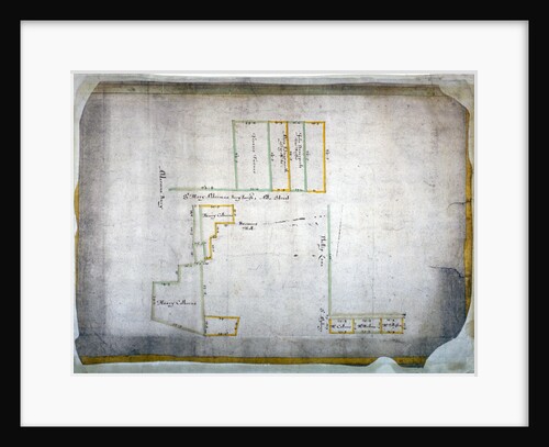 Plan of tenements in Addle Street, Aldermanbury and Philip Lane, London by Anonymous