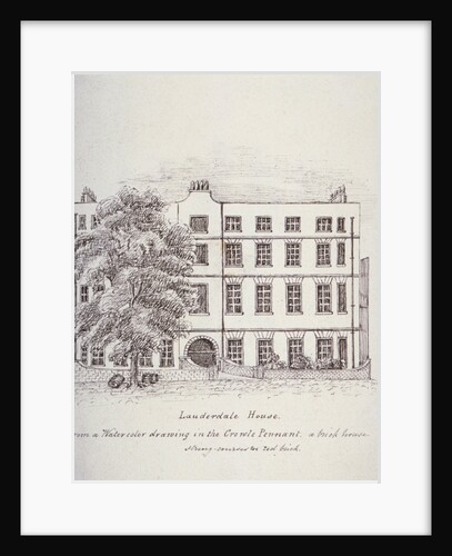 Lauderdale House, Aldersgate Street, London, c1800(?) by Mary Anne Hedger