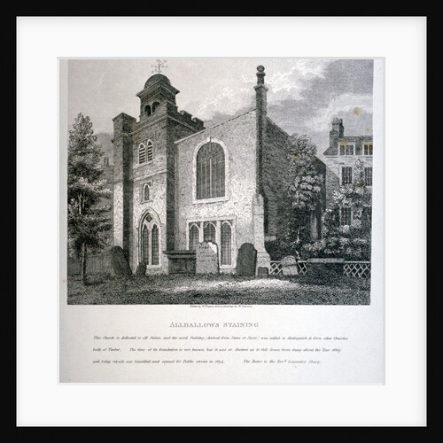 Church of All Hallows Staining, London by W Preston