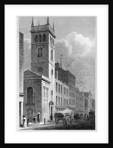 All Hallows Church, Bread Street, London by Thomas Hosmer Shepherd