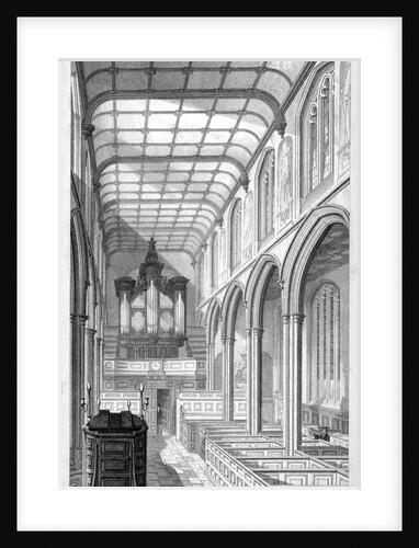 Church of St Andrew Undershaft, Leadenhall Street, London by John Le Keux