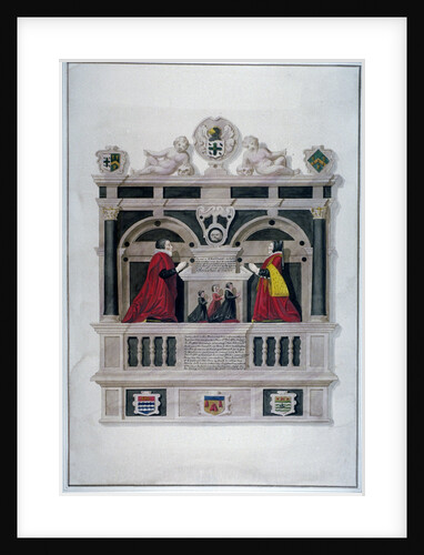 Monument in the Church of St Andrew Undershaft, Leadenhall Street, London, c1820 by Anonymous