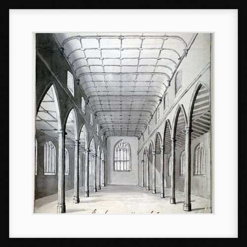 Interior view of the Church of St Andrew Undershaft, Leadenhall Street, London, c1820(?) by Wheeler