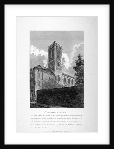 St Andrew by the Wardrobe, City of London by JW White