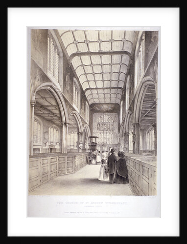 Interior view of St Andrew Undershaft, City of London by Thomas Goldsworth Dutton
