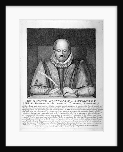 Monument to John Stow in St Andrew Undershaft, City of London by Anonymous
