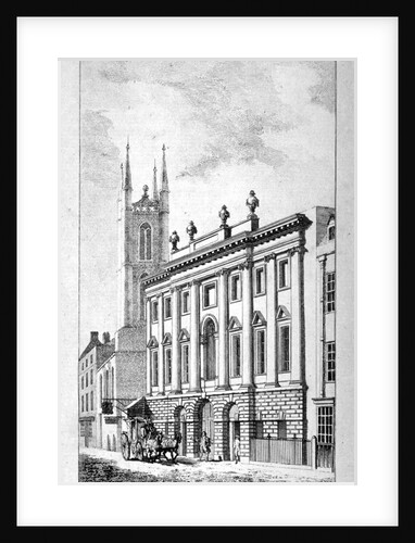 View of the Bank of England and St Christopher-le-Stocks by J Green