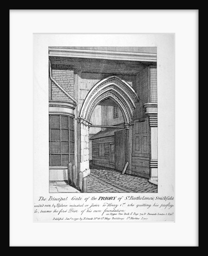 Gateway to the Church of St Bartholomew-the-Great, Smithfield, City of London by Anonymous