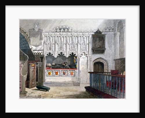 Monument in the Church of St Bartholomew-the-Great, Smithfield, City of London by John Wykeham Archer