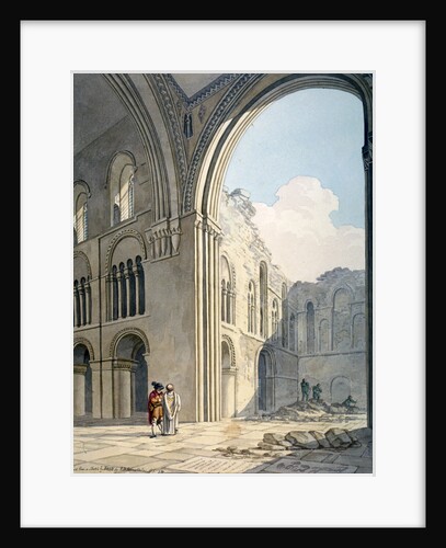 Choir of the Church of St Bartholomew-the-Great during repairs, Smithfield, City of London by Frederick Nash