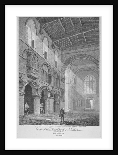 Interior view of the Church of St Bartholomew-the-Great, Smithfield, City of London by John Burnet