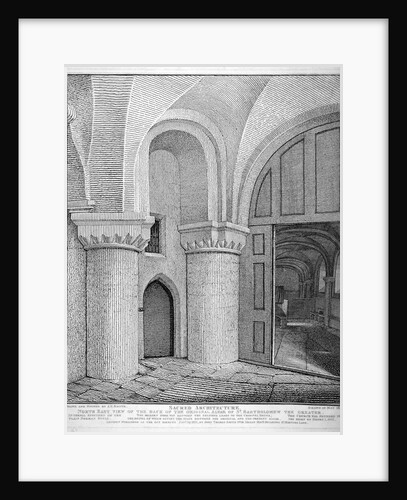 Interior view of the Church of St Bartholomew-the-Great, Smithfield, City of London by John Thomas Smith
