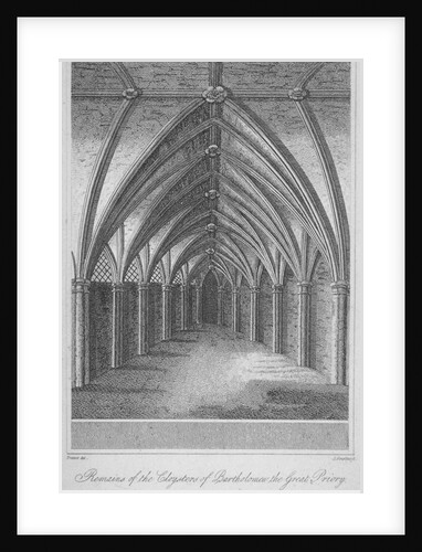 Remains of the cloisters of St Bartholomew's Priory, Smithfield, City of London by J Simpkins