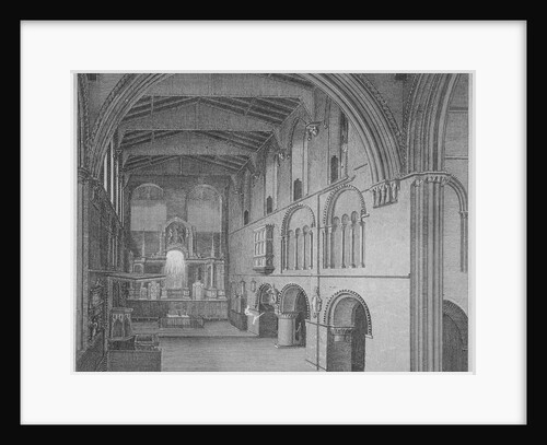 Interior view of the Church of St Bartholomew-the-Great, Smithfield, City of London by James Peller Malcolm
