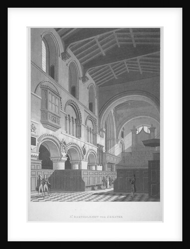 Interior view of the Church of St Bartholomew-the-Great, Smithfield, City of London by Anonymous