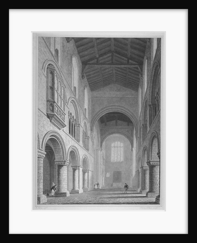 Interior view of the Church of St Bartholomew-the-Great, Smithfield, City of London by John Le Keux