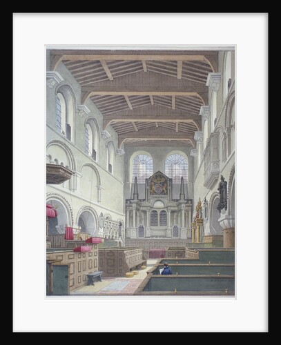 Interior view of the Church of St Bartholomew-the-Great, Smithfield, City of London by Thomas Hosmer Shepherd